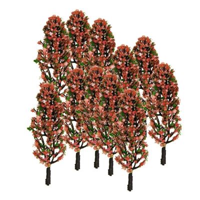 Diorama Trees, 8.5 cm, Train Layout Model, Flowering Trees, 20 pcs