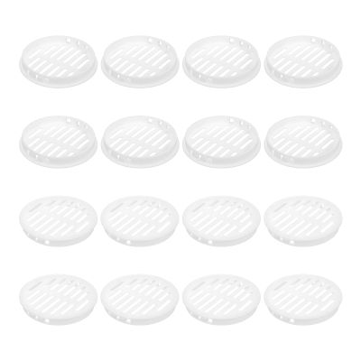 QUARKZMAN 16-Pack 80 mm Round Plastic Vent Grilles, White