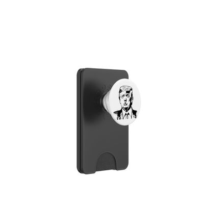 Donald Trump Portrait PopSockets PopWallet for MagSafe