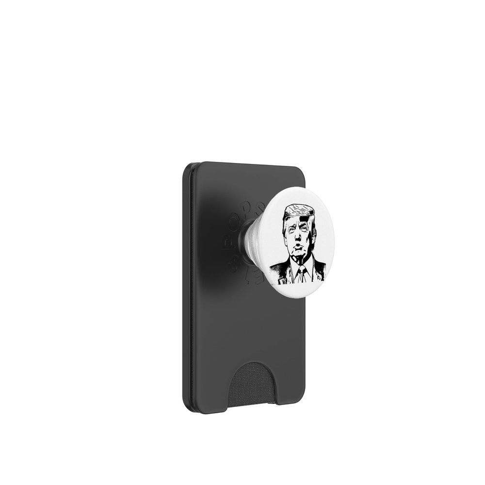 Donald Trump Portrait PopSockets PopWallet for MagSafe