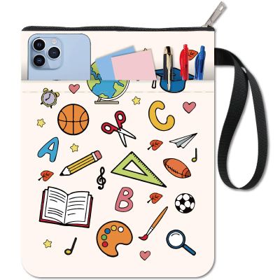 craspire Fabric Book Cover with Zipper and Extra Pocket