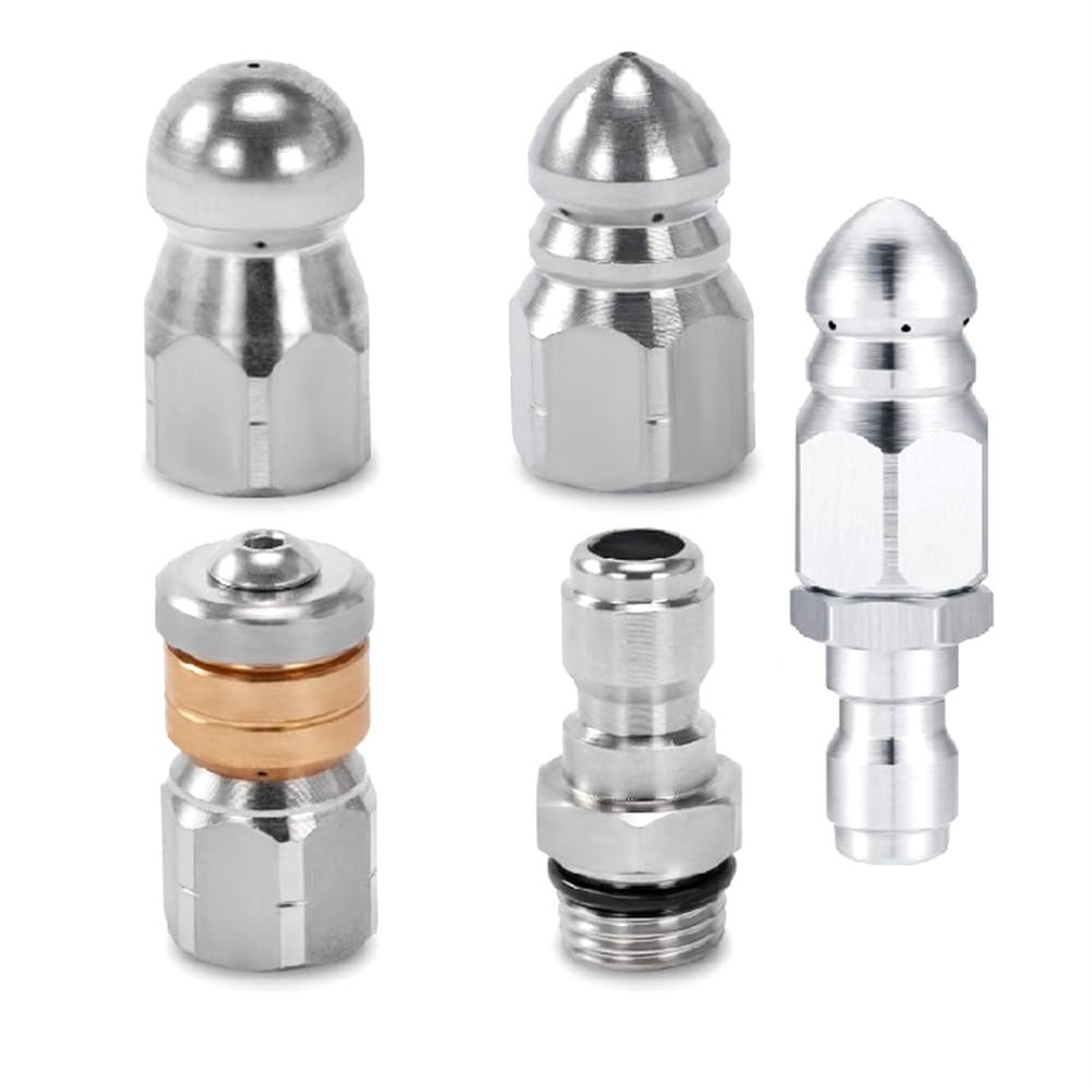 Okeeyseda Sewer Nozzle Set for Pressure Washers, 1/4-Inch Quick Connect, 5,000 PSI