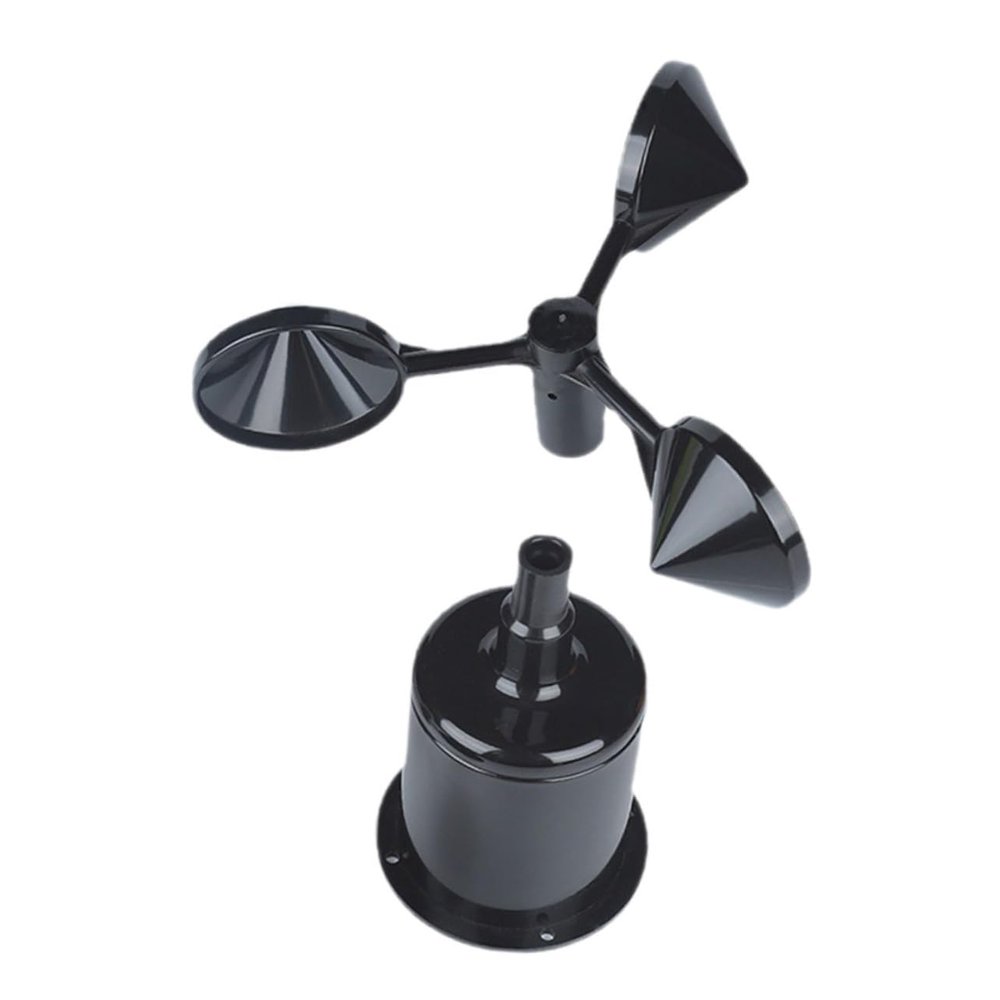 ABS Wind Anemometer Housing, Lightweight and Sturdy, Black