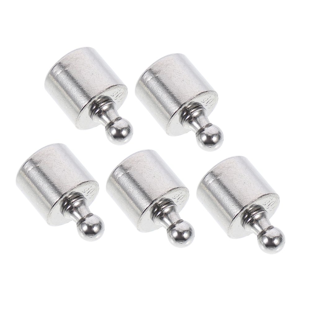 MUCKLILY 5-Piece 10 g Steel Calibration Weight Set, Silver Chrome-Plated