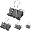 Bulldog Foldback Clips 51, 41, 30, 25, 19 mm, Black Metal Binder Grip Clips (19 mm, 5 pcs) view 1