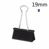 Bulldog Foldback Clips 51, 41, 30, 25, 19 mm, Black Metal Binder Grip Clips (19 mm, 5 pcs) view 2