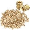 Okeeyseda 120-Piece M3 × 5.7 mm, OD 4.6 mm Knurled Brass Threaded Insert Set for 3D Printers view 1