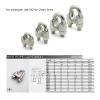 U-Type Wire Rope Clamp, M2/3/4/5/6/8/10/12/14 mm, 304 Stainless Steel, 2-Piece M6 view 2