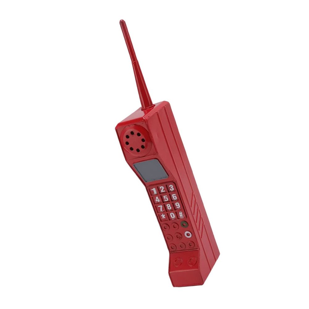 Creative Iron Cell Phone Decor for Tabletop Displays and Photo Props
