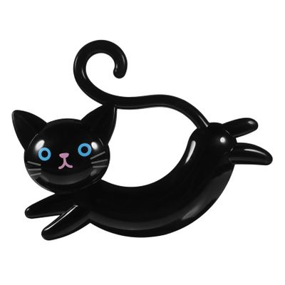 Wall-Mounted Cat-Shaped Towel Holder with Suction Cup for Bathroom