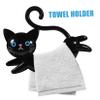 Wall-Mounted Cat-Shaped Towel Holder with Suction Cup for Bathroom view 3