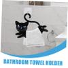 Wall-Mounted Cat-Shaped Towel Holder with Suction Cup for Bathroom view 4