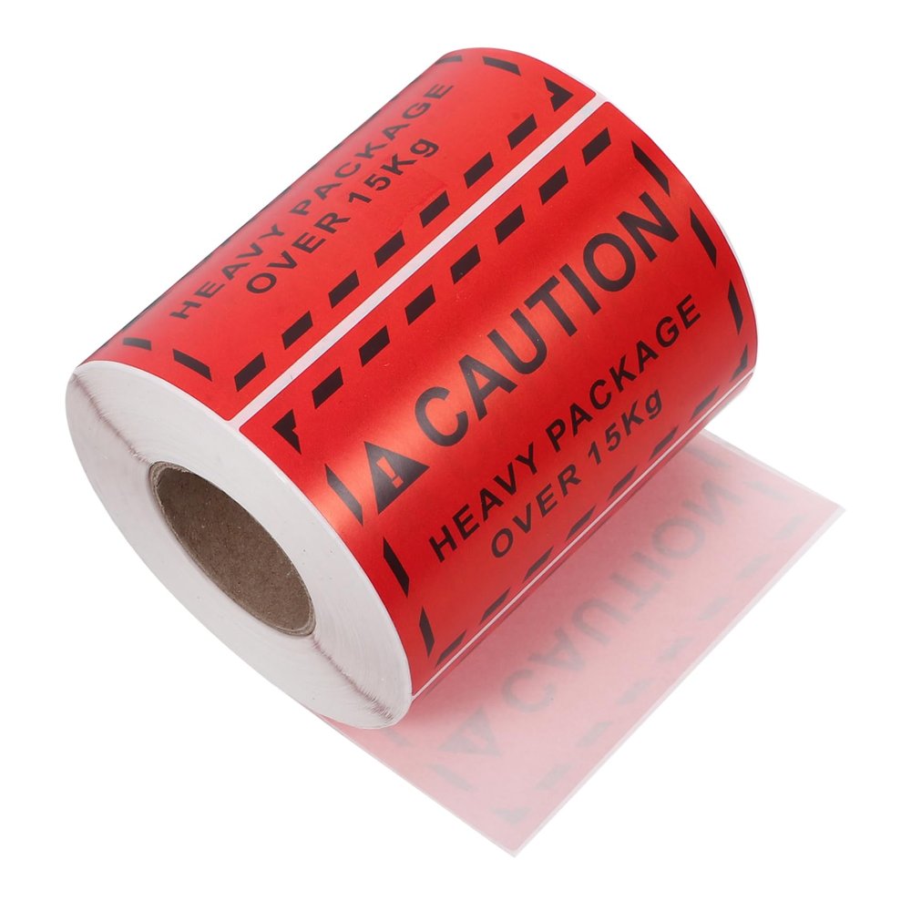 Red Overweight Warning Labels, 500 Count, Waterproof Adhesive Paper