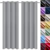 NINGBAI Blackout Curtains 220 x 270 cm, Light Gray view 1