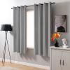 NINGBAI Blackout Curtains 220 x 270 cm, Light Gray view 2