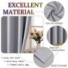 NINGBAI Blackout Curtains 220 x 270 cm, Light Gray view 3