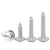 BACSHBY 20-Piece M4 x 30 mm Stainless Steel Self-Tapping Wood Screws, Phillips Round Head, Silver view 1