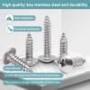 BACSHBY 20-Piece M4 x 30 mm Stainless Steel Self-Tapping Wood Screws, Phillips Round Head, Silver view 4