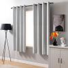 NINGBAI Thermal Blackout Curtains, 2-Piece Set, 270 x 140 cm, Solid White view 2