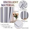 NINGBAI Thermal Blackout Curtains, 2-Piece Set, 270 x 140 cm, Solid White view 3