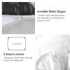 3-Piece Duvet Cover Set 150 x 200 cm, Gray Oriental Ink Painting Pattern view 4
