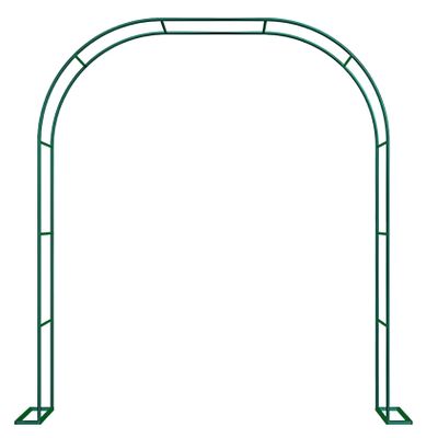 Metal Rose Arch Pergola, 2.4 m Wide, Green, Garden Arbor and Trellis
