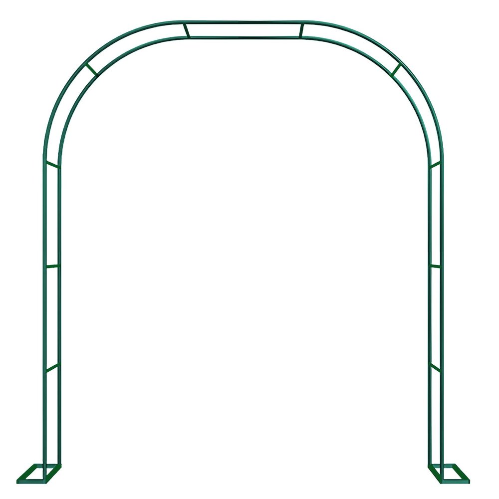 Metal Rose Arch Pergola, 2.4 m Wide, Green, Garden Arbor and Trellis