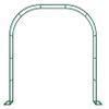 Metal Rose Arch Pergola, 2.4 m Wide, Green, Garden Arbor and Trellis view 1