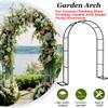 Metal Rose Arch Pergola, 2.4 m Wide, Green, Garden Arbor and Trellis view 2