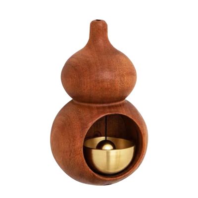 Magnetic Wooden Doorbell, Pumpkin-Shaped Shopkeeper Bell, 1 Pc (Ebony)