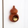 Magnetic Wooden Doorbell, Pumpkin-Shaped Shopkeeper Bell, 1 Pc (Ebony) view 2