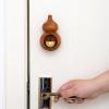 Magnetic Wooden Doorbell, Pumpkin-Shaped Shopkeeper Bell, 1 Pc (Ebony) view 4