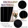 NINGBAI Blackout Curtains, 140 x 60 cm, Insulating, Black view 3