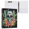 Sugar Skull Roses Cactus Black 3.8 cm Binder with Pockets, 200-Sheet Capacity, Binder for Kids view 1
