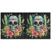 Sugar Skull Roses Cactus Black 3.8 cm Binder with Pockets, 200-Sheet Capacity, Binder for Kids view 2
