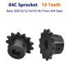 1 pc 19T 04C Chain Sprocket for Roller Chain, 45# Steel, Bore 6–17 mm view 2