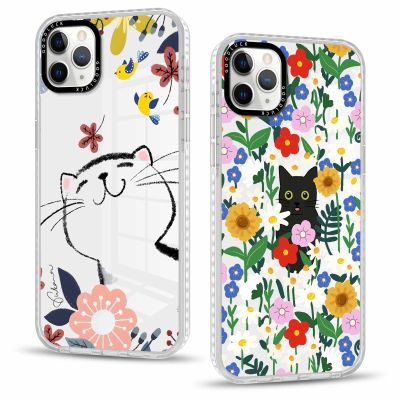 Phoona 2-Pack Cat Flower Cases for iPhone 11 Pro Max 6.5-inch