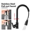 Stainless Steel Kitchen Faucet with Pull-Out Spout and One-Click Stop view 4