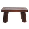 Adjustable Pine Wood Step Stool for Seniors, Foldable Indoor Footstool view 1