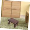 Adjustable Pine Wood Step Stool for Seniors, Foldable Indoor Footstool view 2