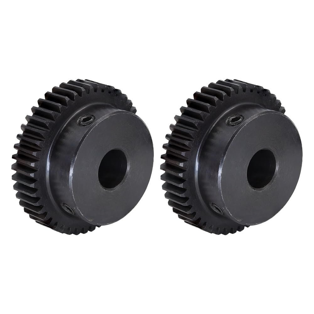 Module 1 Spur Gear, 44 Teeth, 8 mm Bore, SC45 Carbon Steel