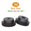 Module 1 Spur Gear, 44 Teeth, 8 mm Bore, SC45 Carbon Steel view 2