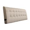 Upholstered Faux Leather Headboard Pillow, Button-Tufted, Lumbar Support, Full Backrest, Khaki, 180.3 cm Straps, California King view 1