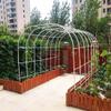 White Metal Garden Arch with Curved Trellis, Freestanding, 300 x 220 cm view 2