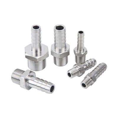 4 mm 6 mm 8 mm 10 mm 12 mm 14 mm 16 mm Hose Barb, Metric Male Thread, 304 Stainless Steel, High-Pressure Pipe Fitting Adapter Coupling (8 mm, M12 x 1)