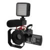 LICAEVEY 5K Camcorder, 56 MP UHD Wi-Fi, 3-Inch Touchscreen, 18x Smart Zoom, Anti-Shake Vlogging Camera with Lens Hood, Light, Handle, Remote, Batteries and Microphone view 1