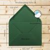 Folded Card Set with C6 Envelopes, Moss Green, 100 Sets view 2