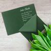 Folded Card Set with C6 Envelopes, Moss Green, 100 Sets view 3