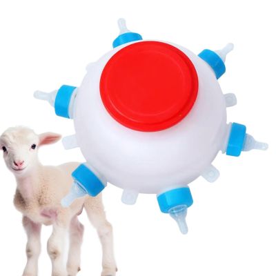 Animal Milk Feeder, 6 Nipples, 2.5 L, Reusable, Large