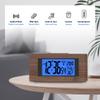 FISHTEC Radio-Controlled Alarm Clock with Mirror Effect, Wood Look, Digital Display view 3